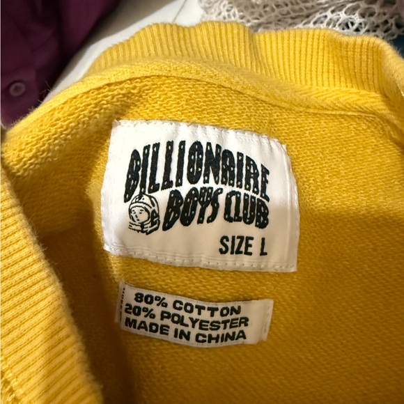 BILLIONAIRE BOYS CLUB BB CAMO HELMET CREW - BUFF YELLOW Size L - Picture 7 of 9